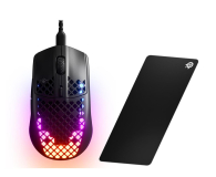 Myszka przewodowa SteelSeries Aerox 3 Onyx + QcK XXL